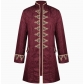 European and American style men's jacquard embroidered coat, solid color, fashionable steampunk retro stand-up collar stage uniform performance costume
