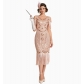 Great Gatsby Dresses 1920s Retro Dress Plus Size Gown Sequined Beaded Party Costume