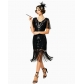 1920s Gatsby retro dress, plus-size European and American style, sequined and beaded cocktail party dress