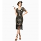 1920s Gatsby retro dress, plus-size European and American style, sequined and beaded cocktail party dress