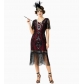 1920s Gatsby retro dress, plus-size European and American style, sequined and beaded cocktail party dress