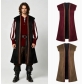 New medieval-style faux suede long vest, Halloween pirate retro coat, stage performance costume.