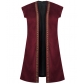New medieval-style faux suede long vest, Halloween pirate retro coat, stage performance costume.