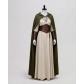 Medieval adult cotton and linen cloak, Halloween wizard, hobbit, sorcerer, elf cosplay cape, in stock.