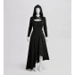 European and American medieval gothic dress, Halloween vampire cosplay, dark queen stage costume