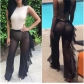 Hot-selling sexy see-through vacation ruffled trousers, 9 colors available.