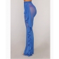 Hot-selling sexy see-through vacation ruffled trousers, 9 colors available.