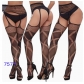 New European and American trending open-crotch lace transparent suspender black stockings sexy fishnet stockings non-slip bodysuit garter belt women