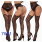 New European and American trending open-crotch lace transparent suspender black stockings sexy fishnet stockings non-slip bodysuit garter belt women