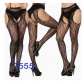 New European and American trending open-crotch lace transparent suspender black stockings sexy fishnet stockings non-slip bodysuit garter belt women
