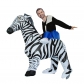 Riding zebra inflatable costume props festive atmosphere Halloween walking cartoon puppet animal performance costume