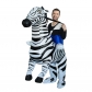 Riding zebra inflatable costume props festive atmosphere Halloween walking cartoon puppet animal performance costume