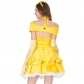 2019 Halloween real shot new fairy tale yellow princess COS clothing dress stage costume yellow princess dress