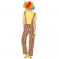 2019 Halloween Magician Clown Costume Cosplay with Wig Costume Stage Performance Costume
